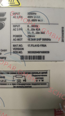 LAIPPLE KEB-17.F5.A1G-YR0A price