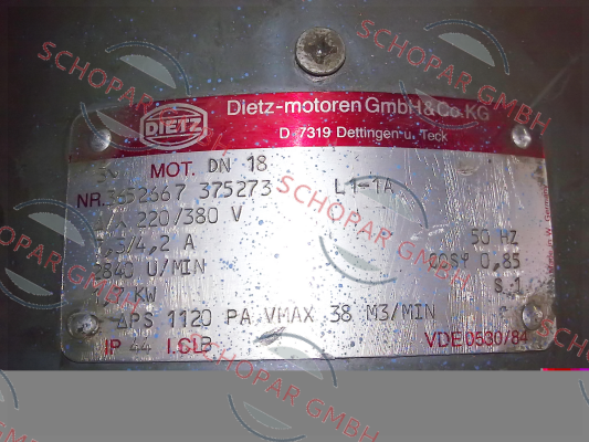 Dietz-Motoren-DN18-RDO-3C - replaced by DN18P IE3 BIM O FUS IP54 KLK-KST-M SUZG  price