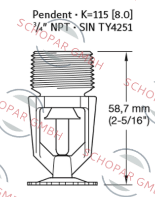 Tyco Fire-SO-TY4151BR155 same as 575901155 price