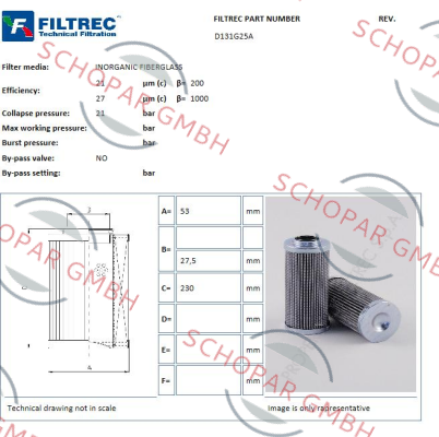 Filtrec-D131G25A price