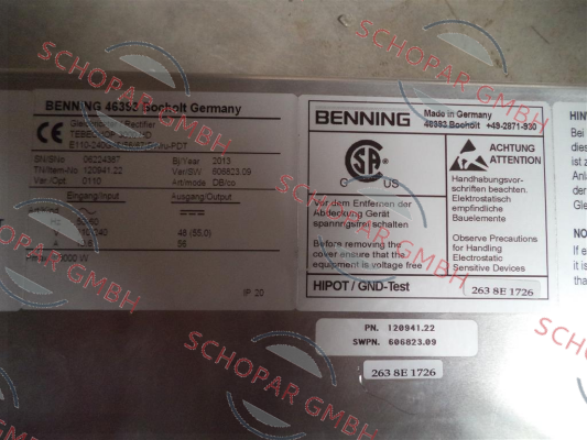 Benning-E110-230G48/56(67)  price