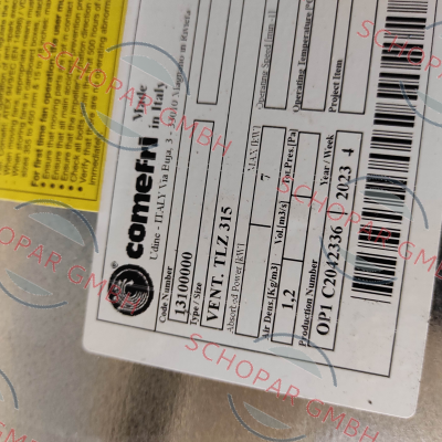 Comefri-TLZ 315 A / 13101000 price