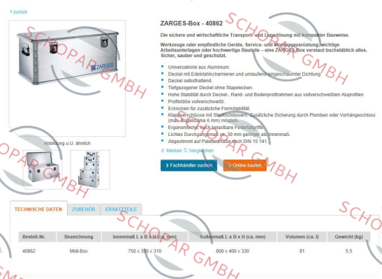 Zarges-40862 price