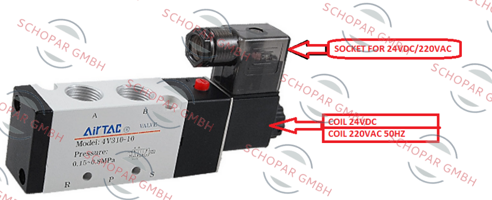 Airtac-COIL 24VDC FOR 4V310-10 + SOCKET   price