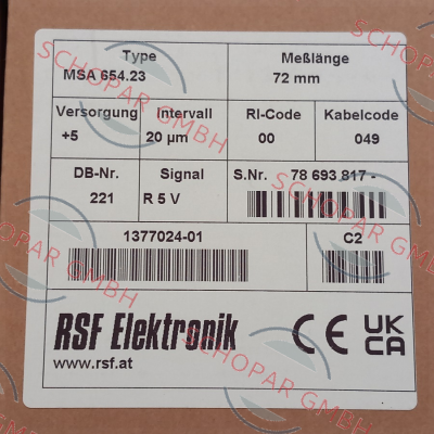 Rsf Elektronik-MSA654.23 price