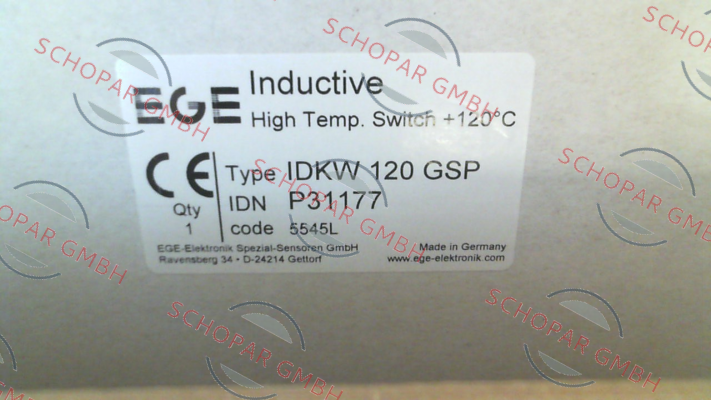 Ege-p/n: P31177, Type: IDKW 120 GSP price