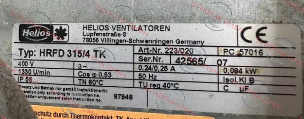 Helios-HRFD315/4TK price