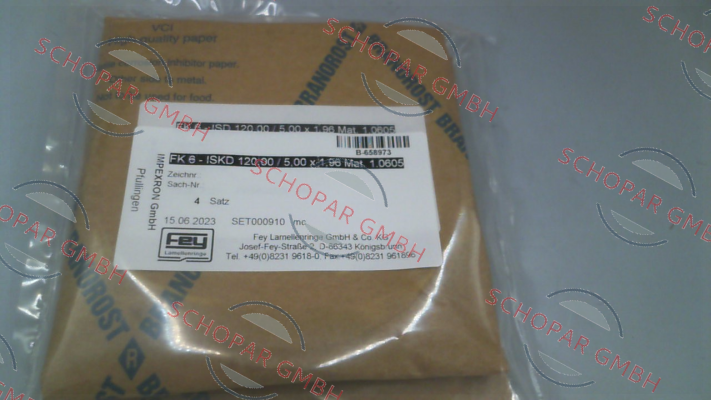 Fey-SET000910 / FK 6 - ISKD 120,00 / 5,00 x 1,96 Mat. 1.0605 price