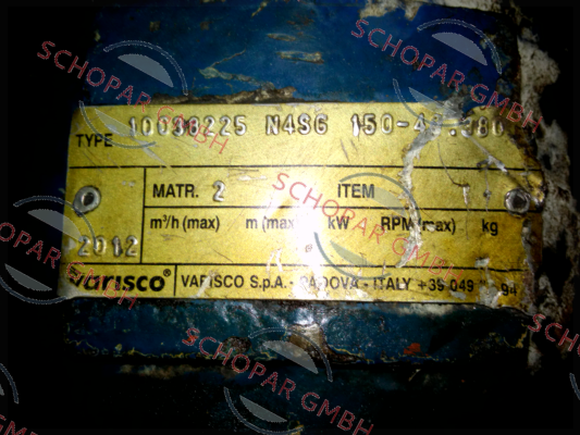 Varisco pumps-rotor for 10038225  N4SG 150-40.380  Obsolete  price