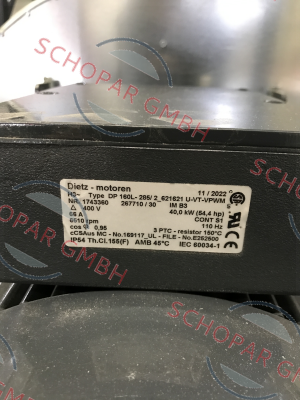 Dietz-Motoren-DP 160L-285/2-621621 U-VT-VPWM NR:1743360 OEM price