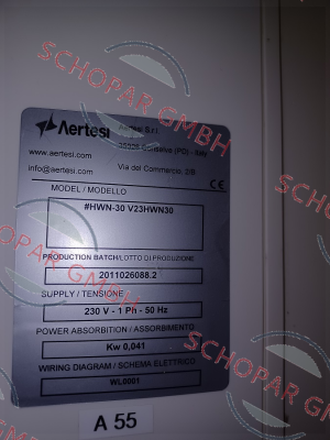 Aertesi-heat exchanger for HWN-30 V23HWN30 price