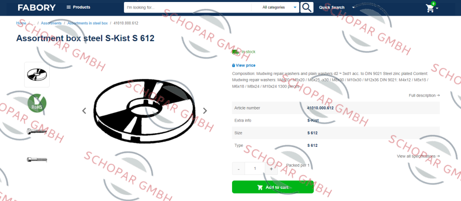 Fabory-41010000612 price
