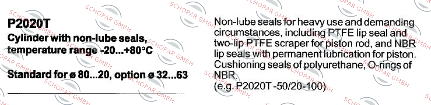 Pimatic-SEAL KIT P2020-80/25  price