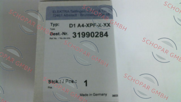 Elektra Tailfingen-P/N: 31990284, Type: price