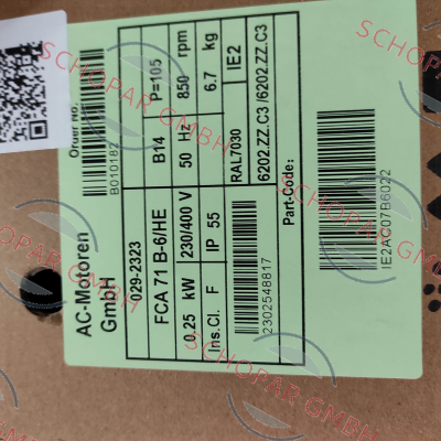 AC Motoren-FCA 71 B-6 /HE price
