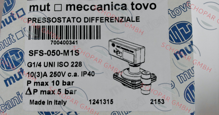 Mut Meccanica Tovo SpA-7.004.00027 / 7.004.00341 price